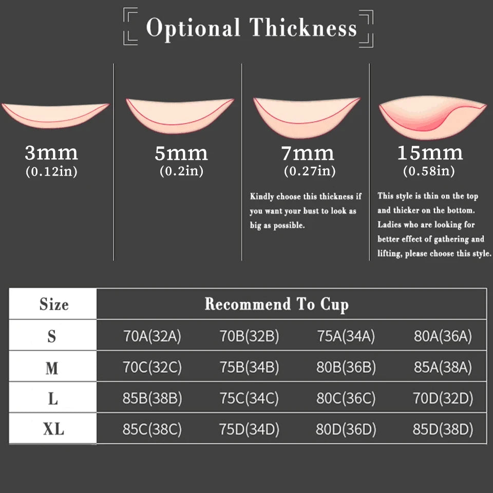 Strapless, Wireless Sticky Bra with Transparent Front Clasp